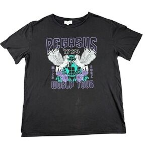 Bohme Pegasus 1984 Wild Soul World Tour Graphic Tee Faded Black Small Jazz Retro